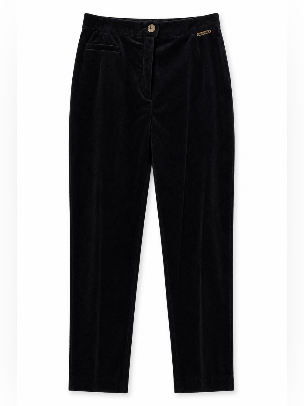 Geiger Austria Women’s Size 38 Black Velvet Tapered Pant Cotton Modal Vintage 90